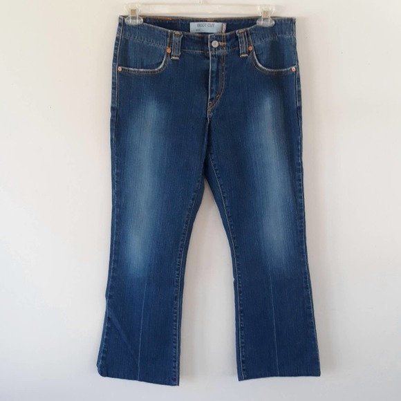 Levi's 525 Boot Cut blue jeans 8 Short - Picture 4 of 8